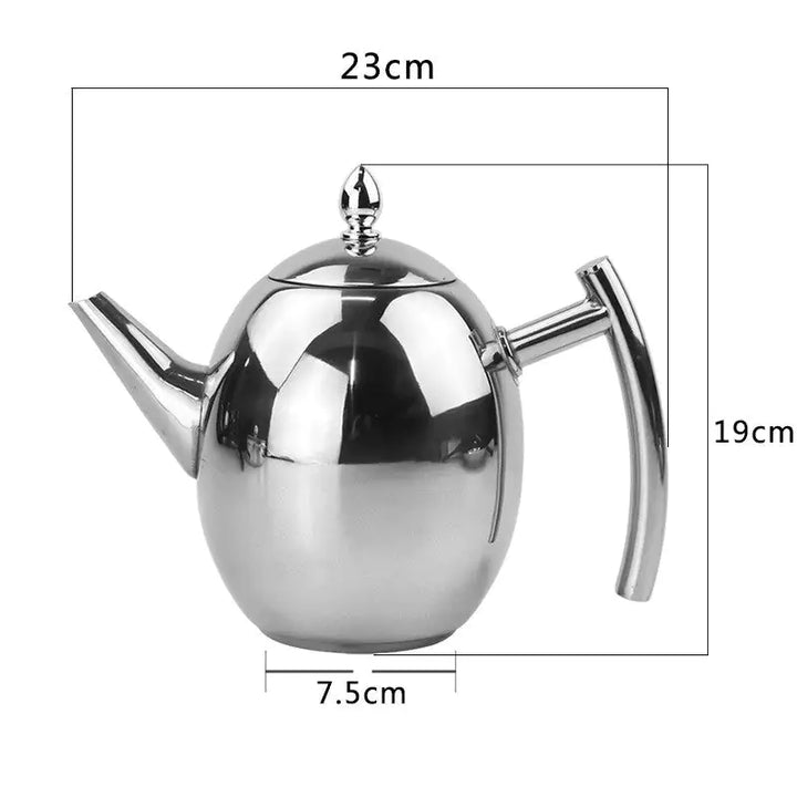 BowLift | TeaElegance Stainless Steel Teapot with Infuser