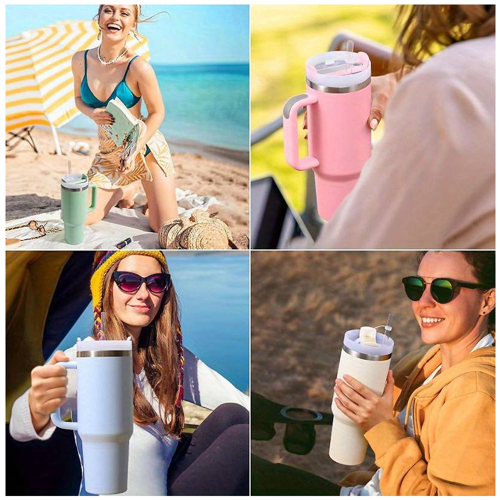 Tumbler Thermo mug 1200 ml with handle, lid and straw | Bowlift
