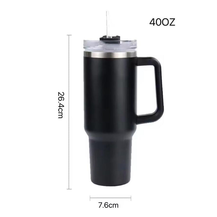 Tumbler Thermo mug 1200 ml with handle, lid and straw | Bowlift