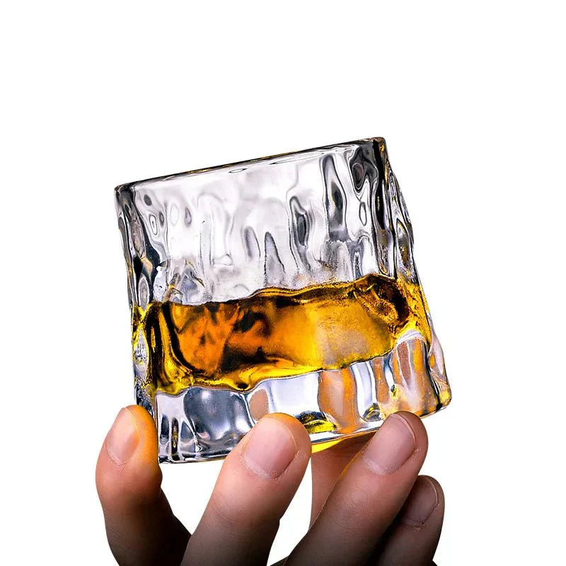 BowLift | Textured Whisky Glass with Wave Effect