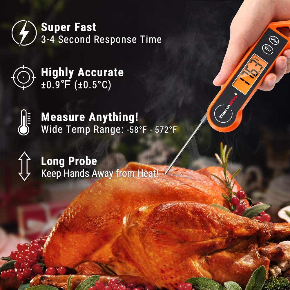BowLift | Digital Meat Thermometer – Waterproof, Instant Read & Ambidextrous Design