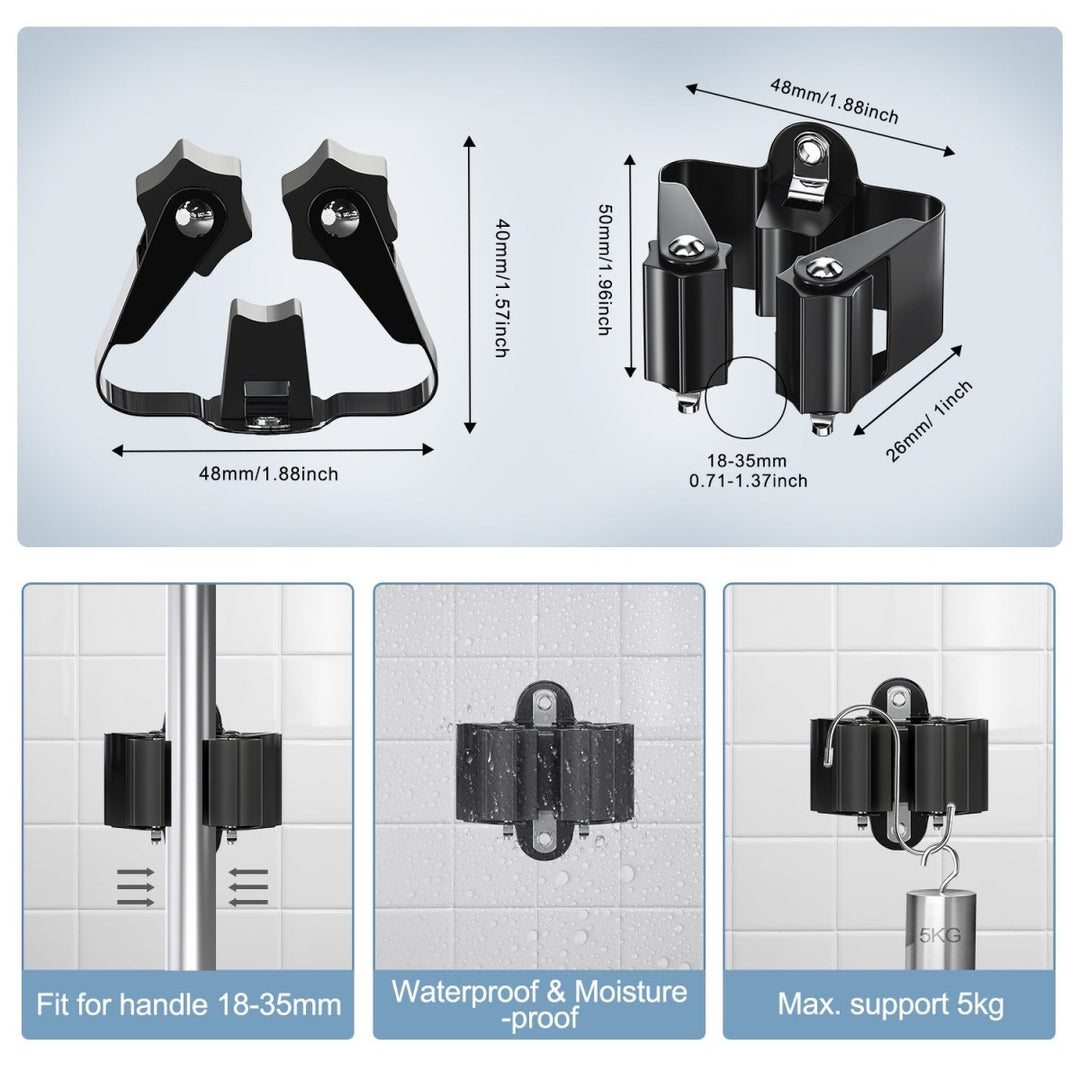 BowLift | TIDYGARD – Durable Wall-Mounted Garden Tool Holder with Anti-Slip Clamps for Garage and Shed Organization
