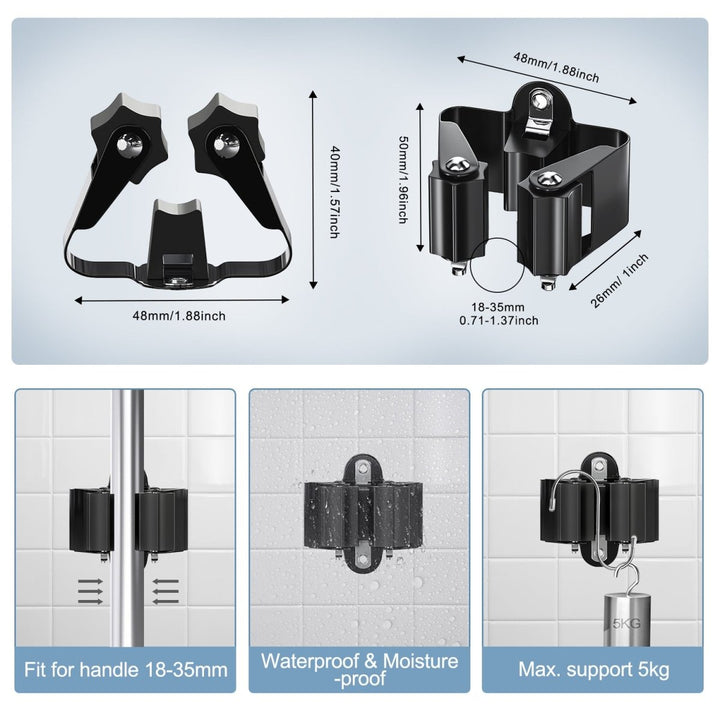BowLift | TIDYGARD – Durable Wall-Mounted Garden Tool Holder with Anti-Slip Clamps for Garage and Shed Organization