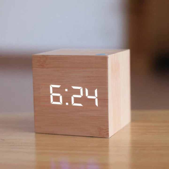 BowLift | ZENICUBE – Minimalist LED Alarm Clock with Time, Date & Temperature Display