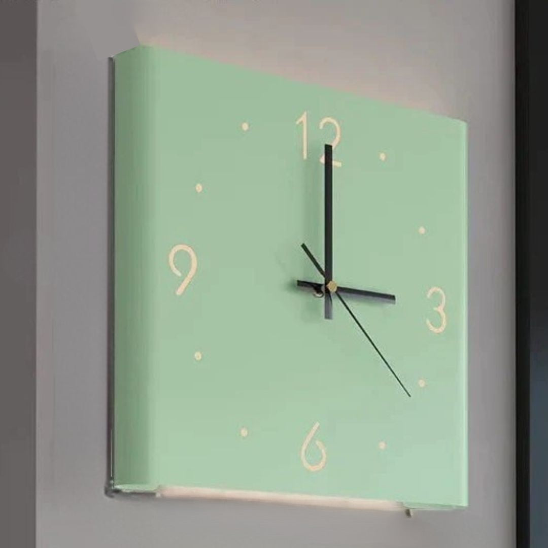 BowLift | TimeLume Double-Sided Square Wall Clock with Lighting