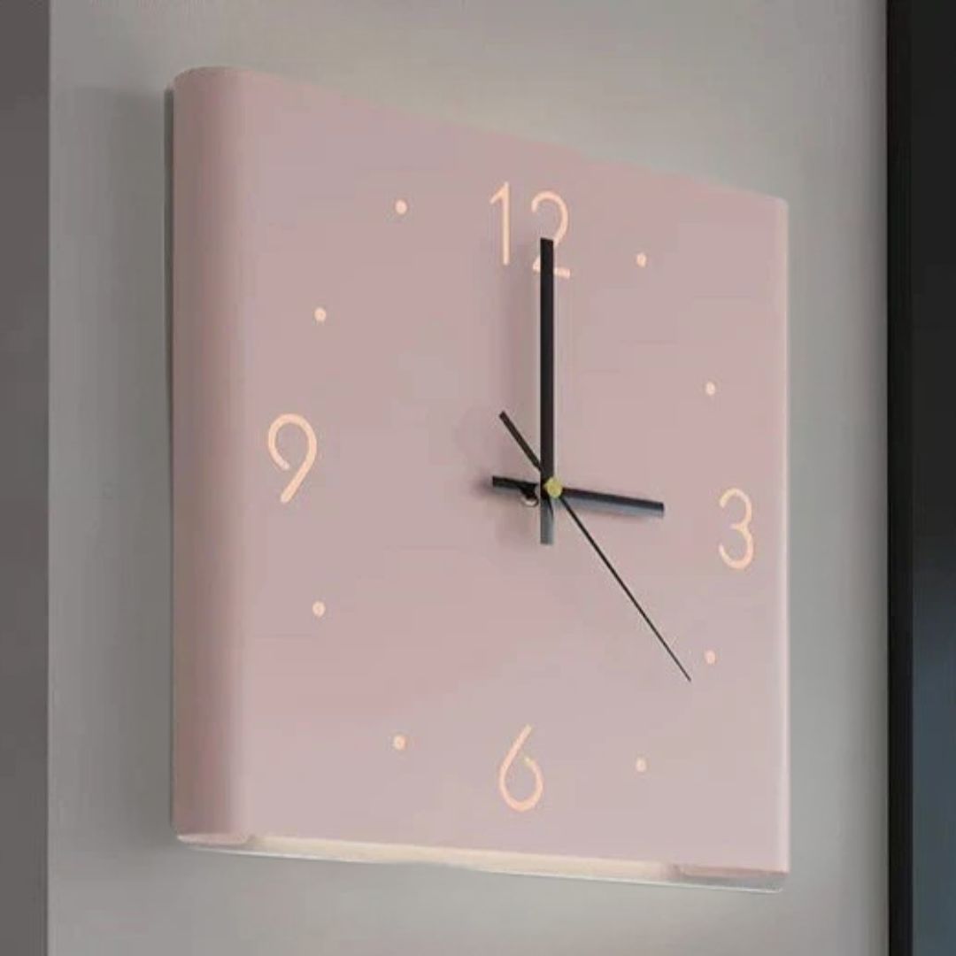 BowLift | TimeLume Double-Sided Square Wall Clock with Lighting