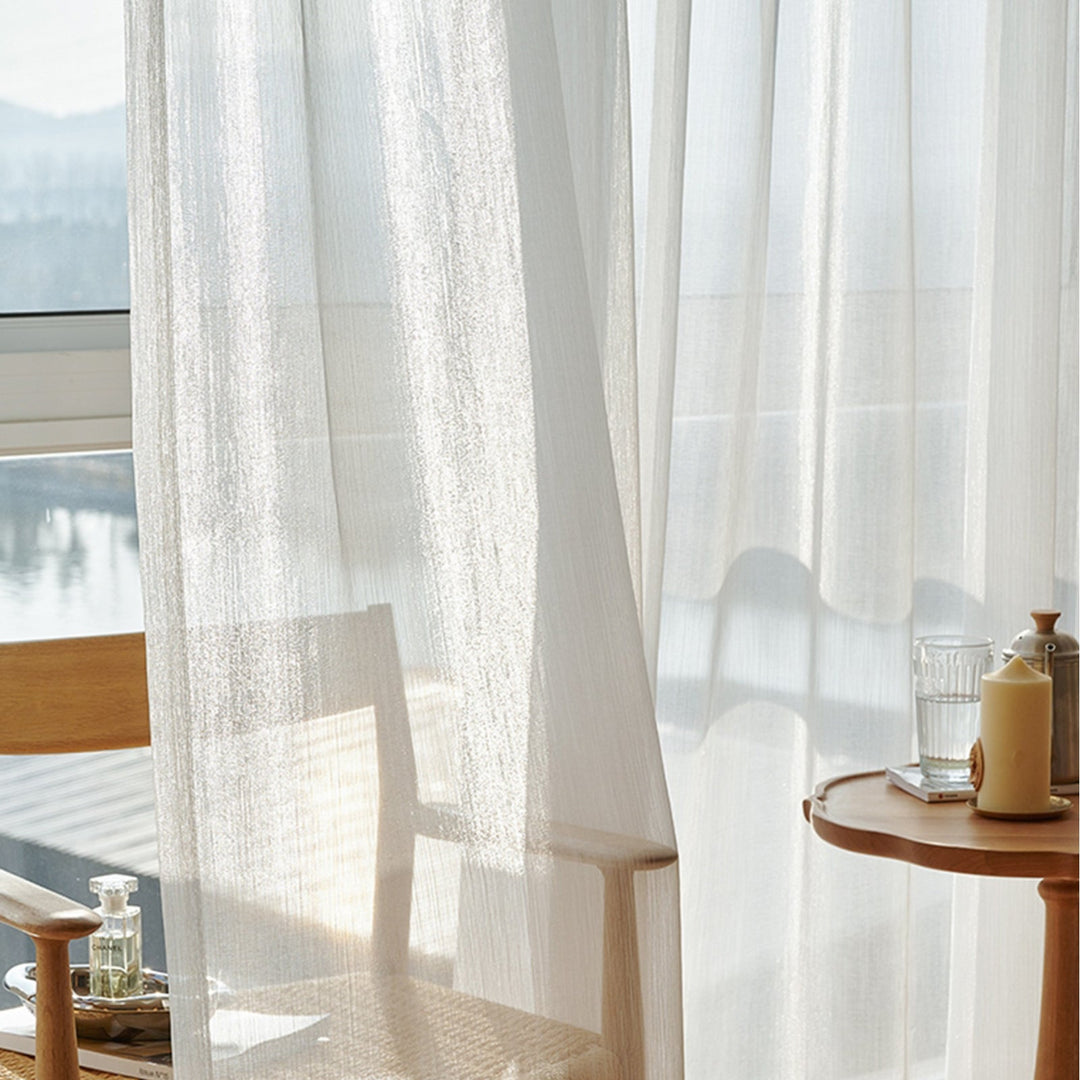 Transparent Linen Curtains, Light and Modern for Living Room | Bowlift