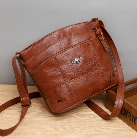 BowLift | Vintage Leather Shoulder Bag for Men – Elegant PU Satchel with Modern Functionality