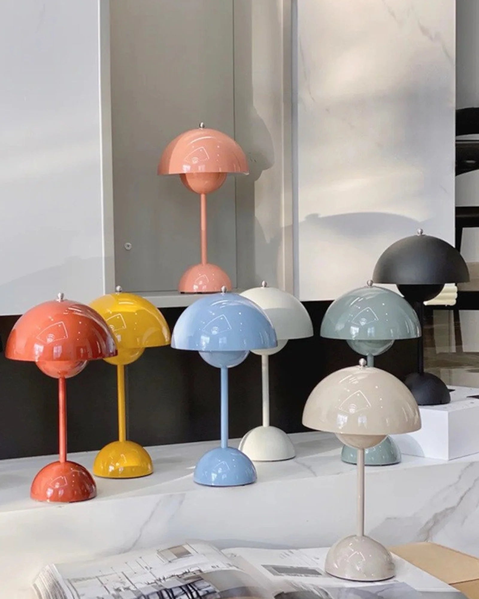 BowLift | NordLight – LED Table Lamp Scandinavian Design, dimmable and sustainable in metal