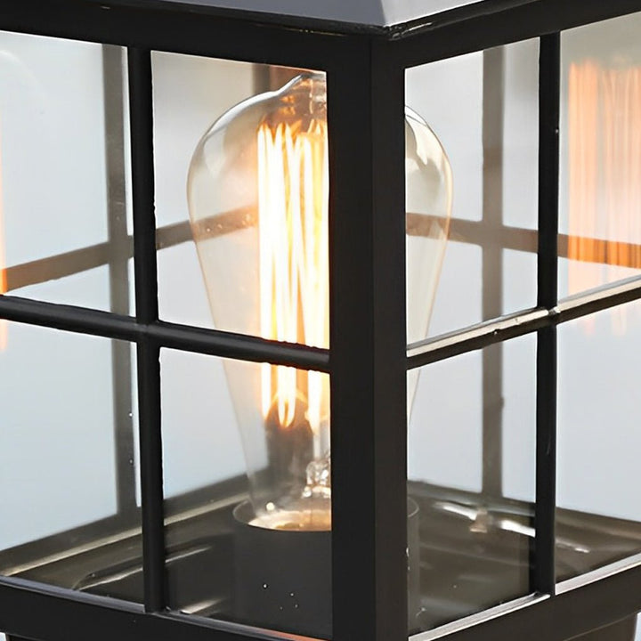 BowLift | Classic Black Square LED Post Lights Solar Powered