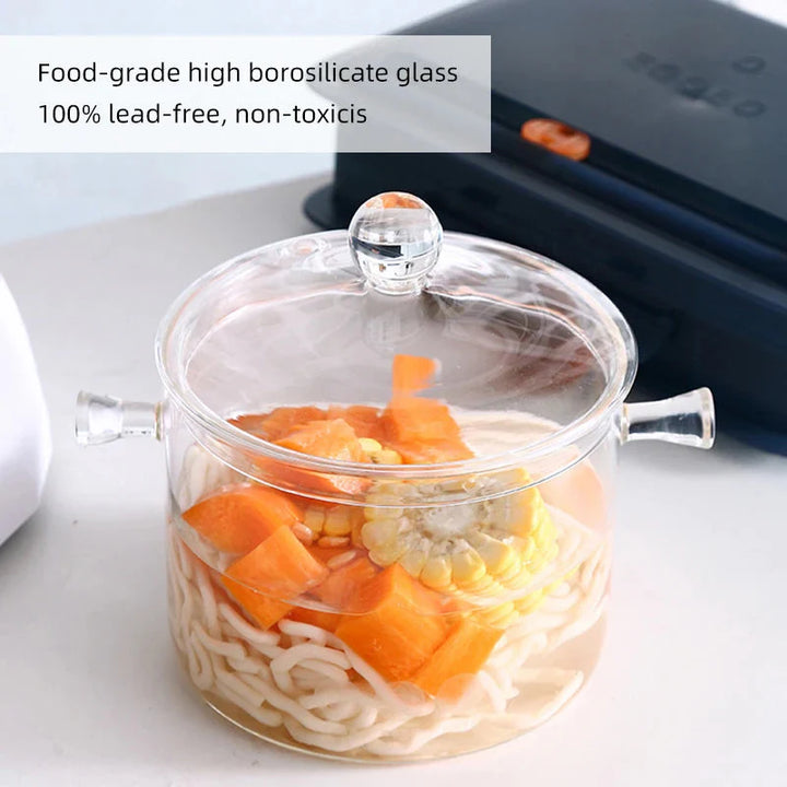 Transparent Glass Soup Pot Household Kitchen Cooking Saucepan Cookware | Bowlift