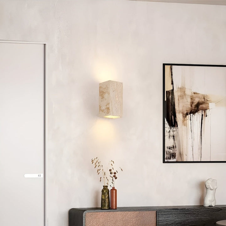 BowLift | Wall lamp made of travertine for a warm and elegant atmosphere