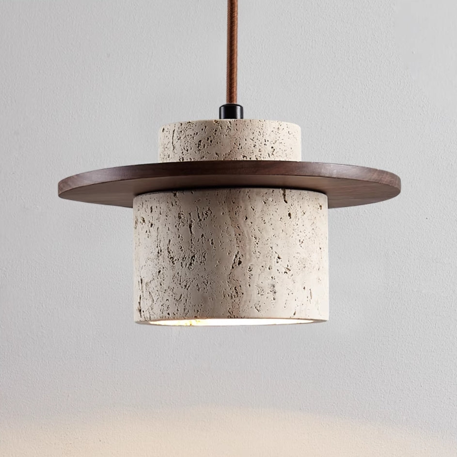 BowLift | Hanging Lamp made of Travertine with Natural Elegance