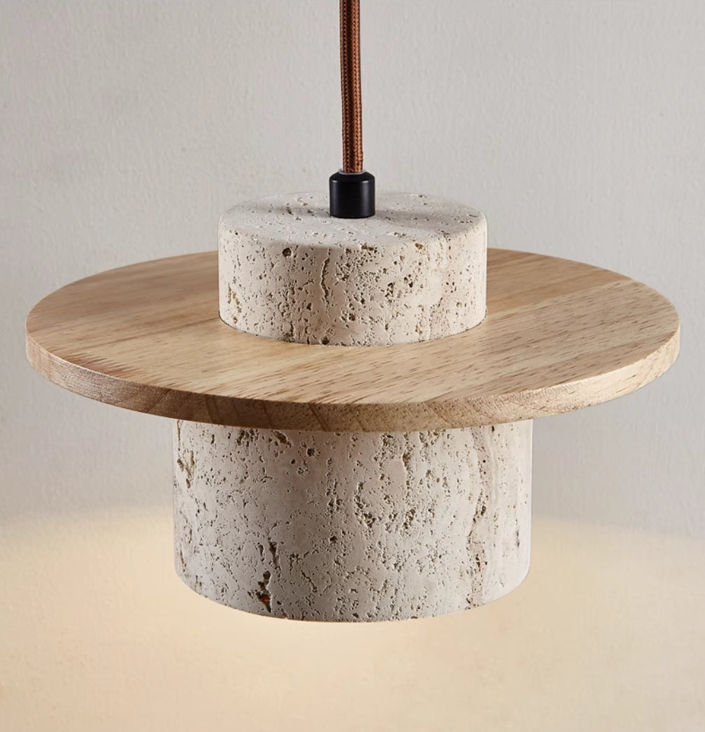 BowLift | Hanging Lamp made of Travertine with Natural Elegance