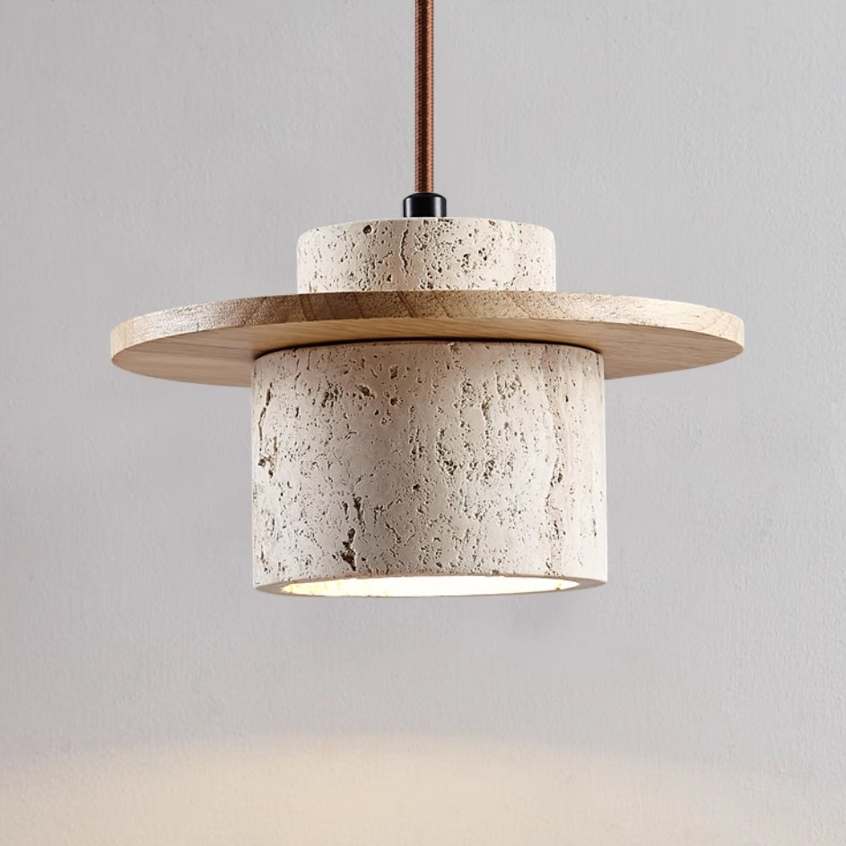BowLift | Hanging Lamp made of Travertine with Natural Elegance