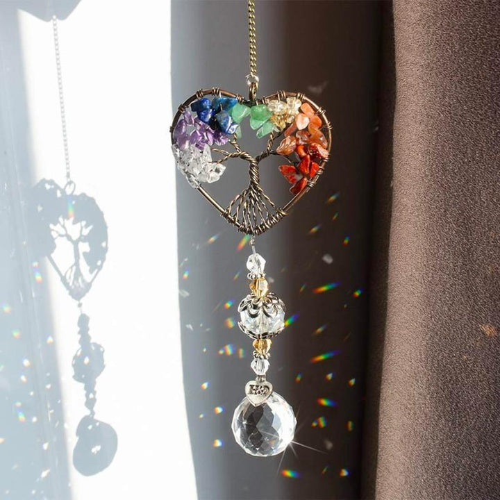 Crystal Wind Chime Tree Of Life Suncatcher | Bowlift