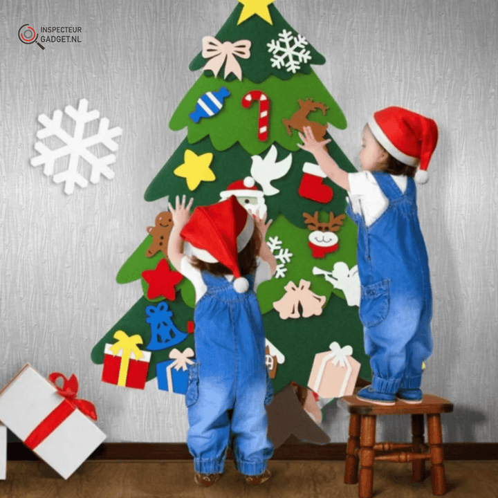 BowLift | TreeJoy Craft Christmas Tree – Creative DIY Felt Tree for Kids with 25 Decorations