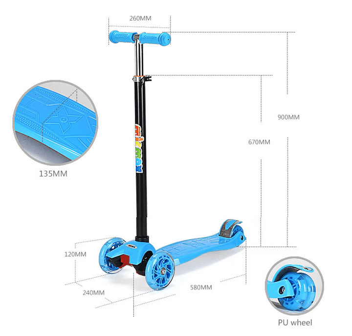 Roller 3 wheels with LED light (Blue or Pink) | Bowlift