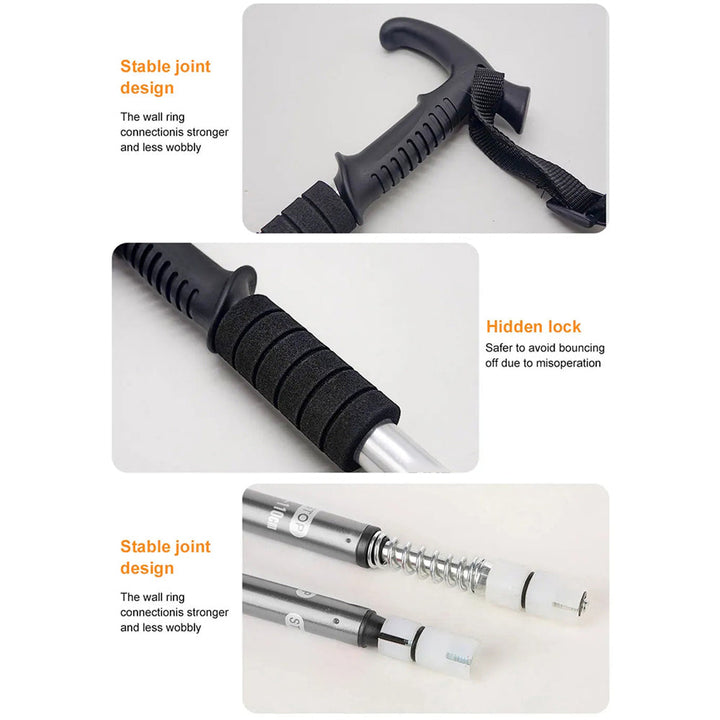 TrekPixin trekking poles adjustable T-grip | Bowlift