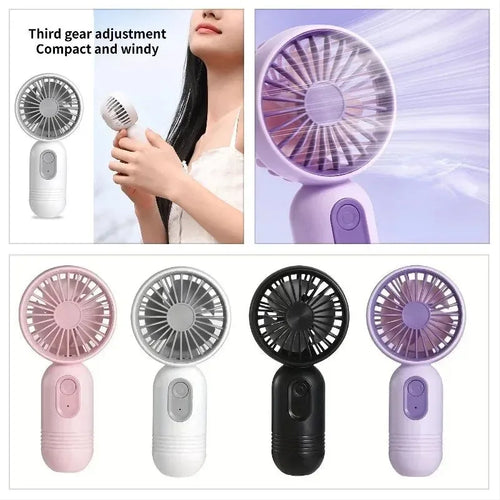 Mini Portable USB Fan – 3-Speed Handheld Cooling for Office, Travel & Camping | Bowlift