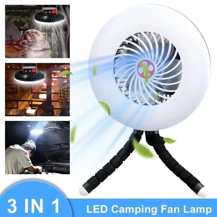 Multifunctional Camping Tool - TYPE-C/Solar Powered Charging LED Camping Light Fan | Bowlift