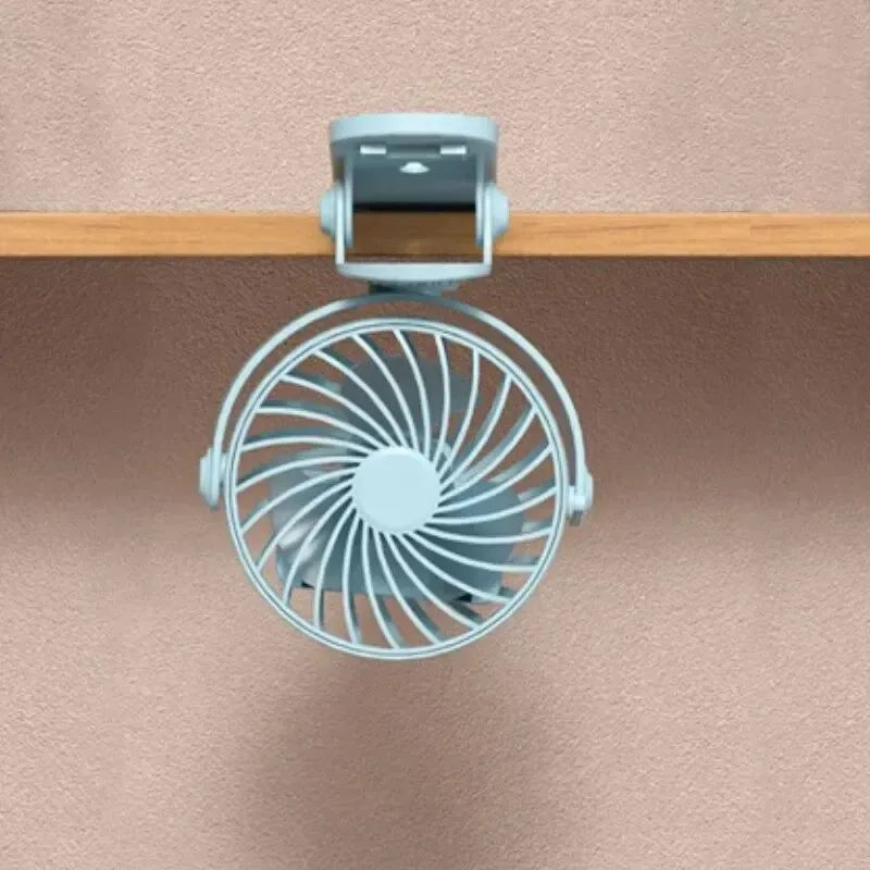Rechargeable 720° Rotating Clip Fan with Nightlight – Portable & Versatile Cooling Solution | Bowlift