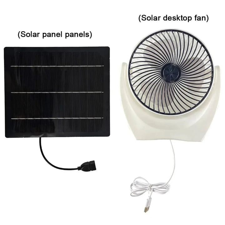 Solar Powered Camping Fan with USB - Portable Solar Fan for Outdoor Camping, Hiking, Fishing, Travel | Bowlift