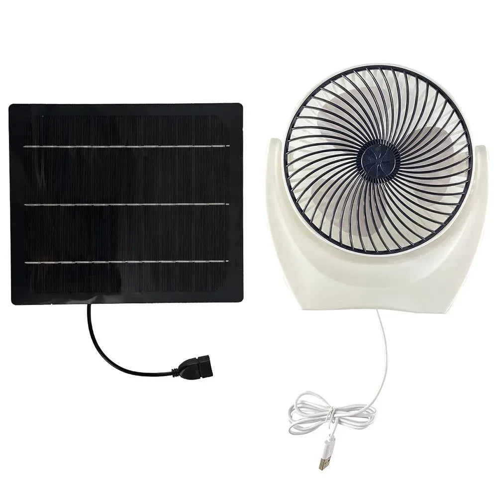 Solar Powered Camping Fan with USB - Portable Solar Fan for Outdoor Camping, Hiking, Fishing, Travel | Bowlift