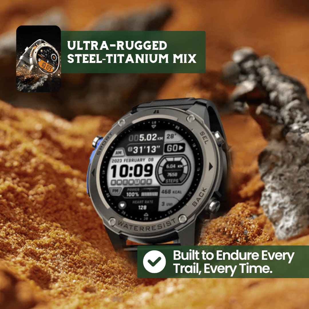 BowLift | TrekSight X – Rugged Smartwatch with GPS and Health Tracking