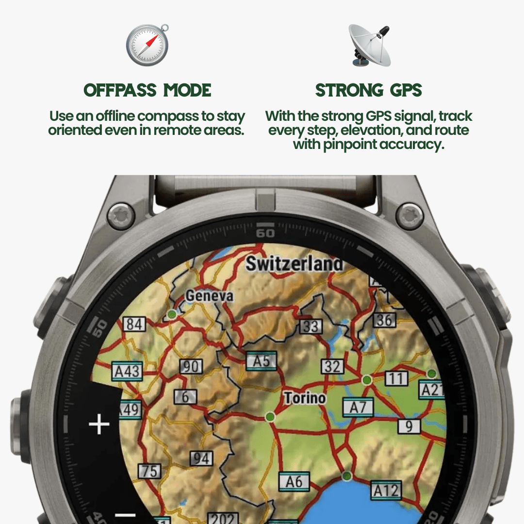BowLift | TrekSight X – Rugged Smartwatch with GPS & Health Monitoring