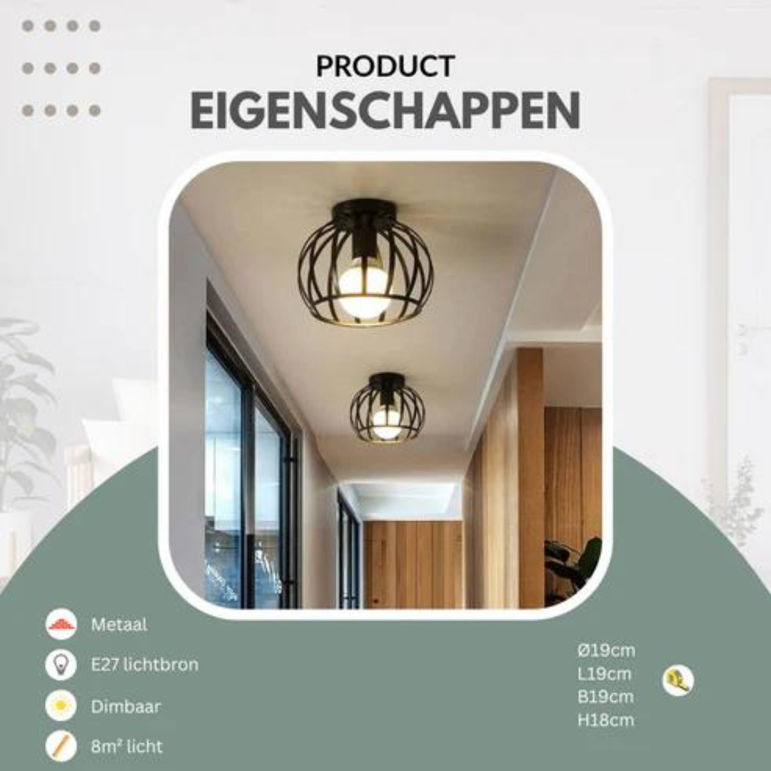 BowLift | Trendy Industrial Ceiling Light with Open Design – ForgeLight