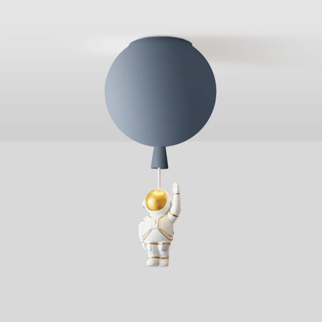 BowLift | Trendy Moon/Astronaut Children's Room LED Ceiling Light - CosmoGlow