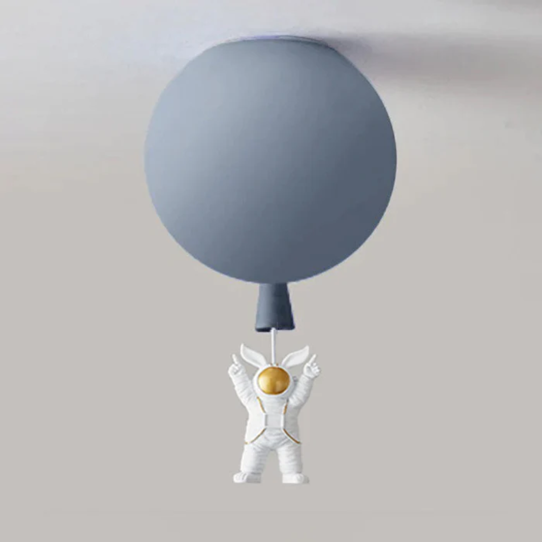 BowLift | Trendy Moon/Astronaut Children's Room LED Ceiling Light - CosmoGlow