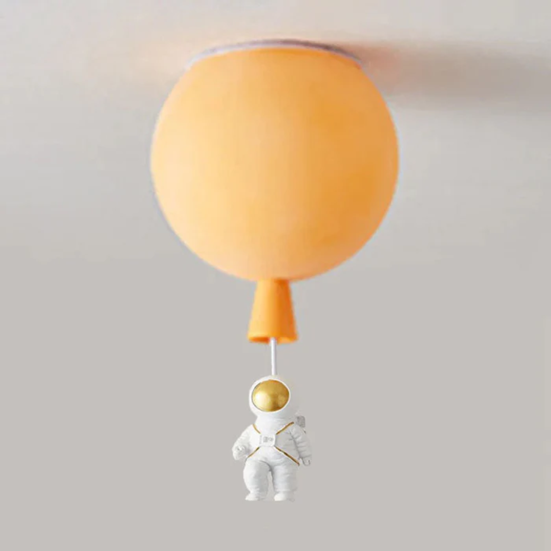BowLift | Trendy Moon/Astronaut Children's Room LED Ceiling Light - CosmoGlow