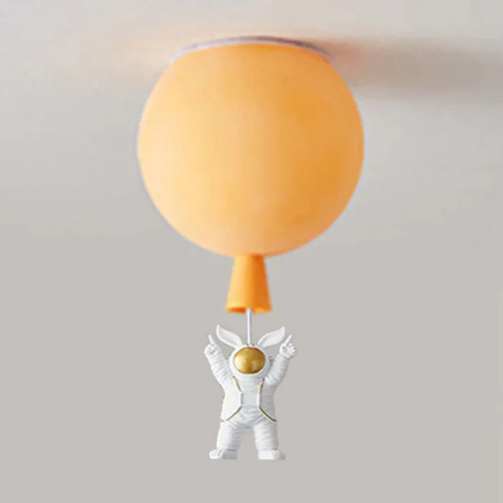 BowLift | Trendy Moon/Astronaut Children's Room LED Ceiling Light - CosmoGlow