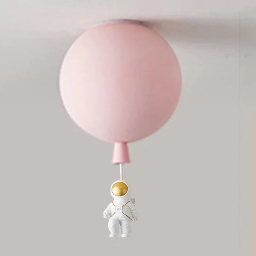 BowLift | Trendy Moon/Astronaut Children's Room LED Ceiling Light - CosmoGlow