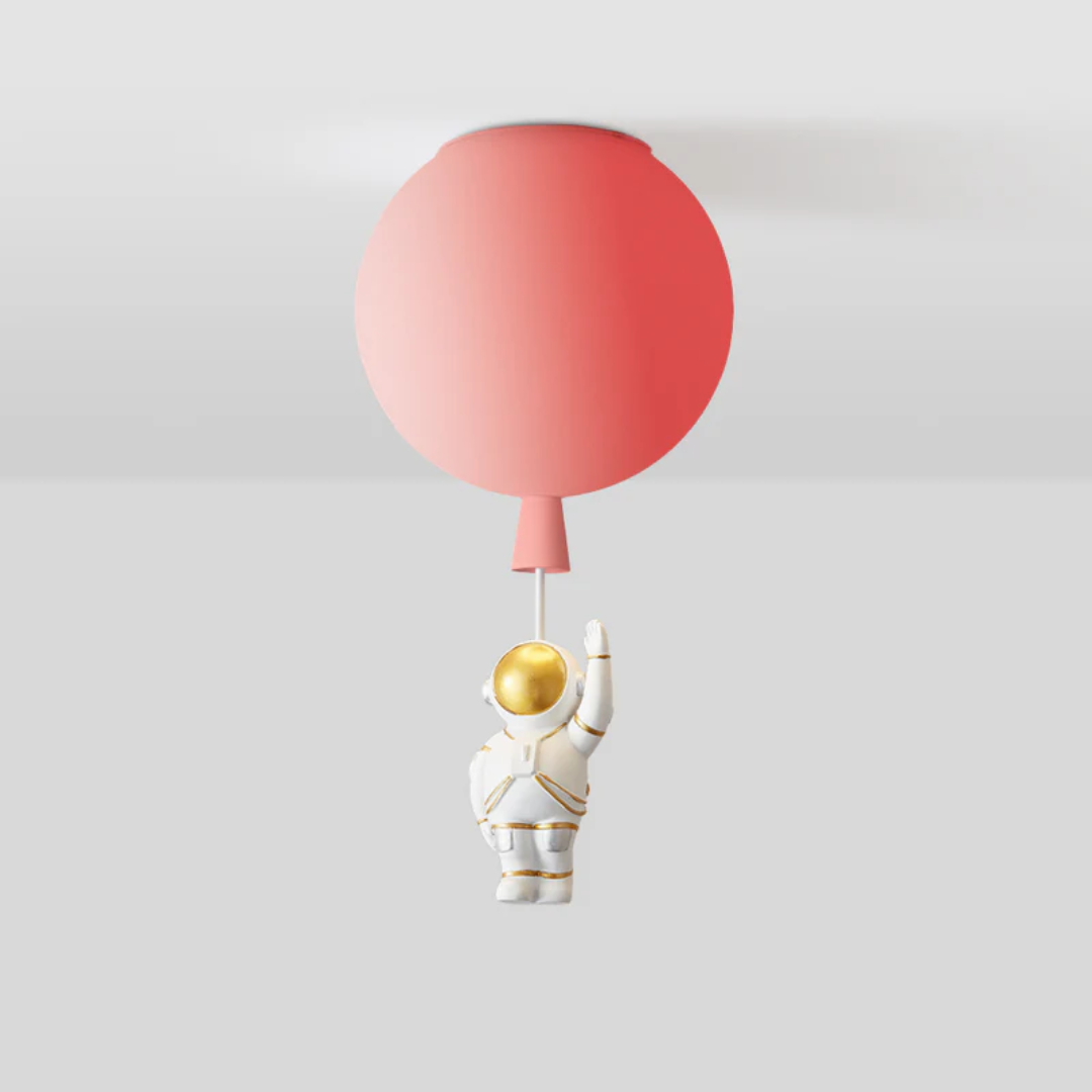 BowLift | Trendy Moon/Astronaut Children's Room LED Ceiling Light - CosmoGlow