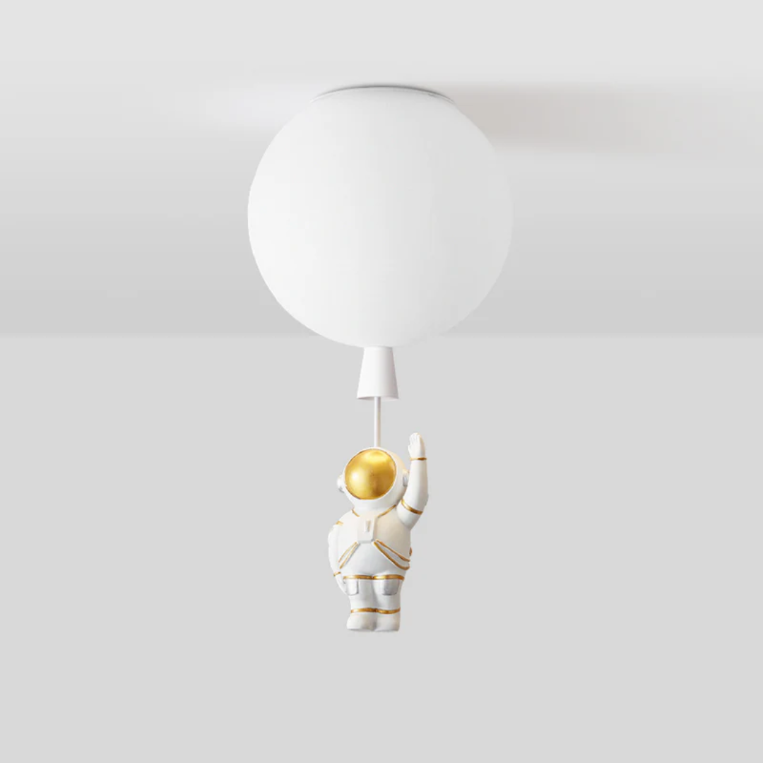BowLift | Trendy Moon/Astronaut Children's Room LED Ceiling Light - CosmoGlow