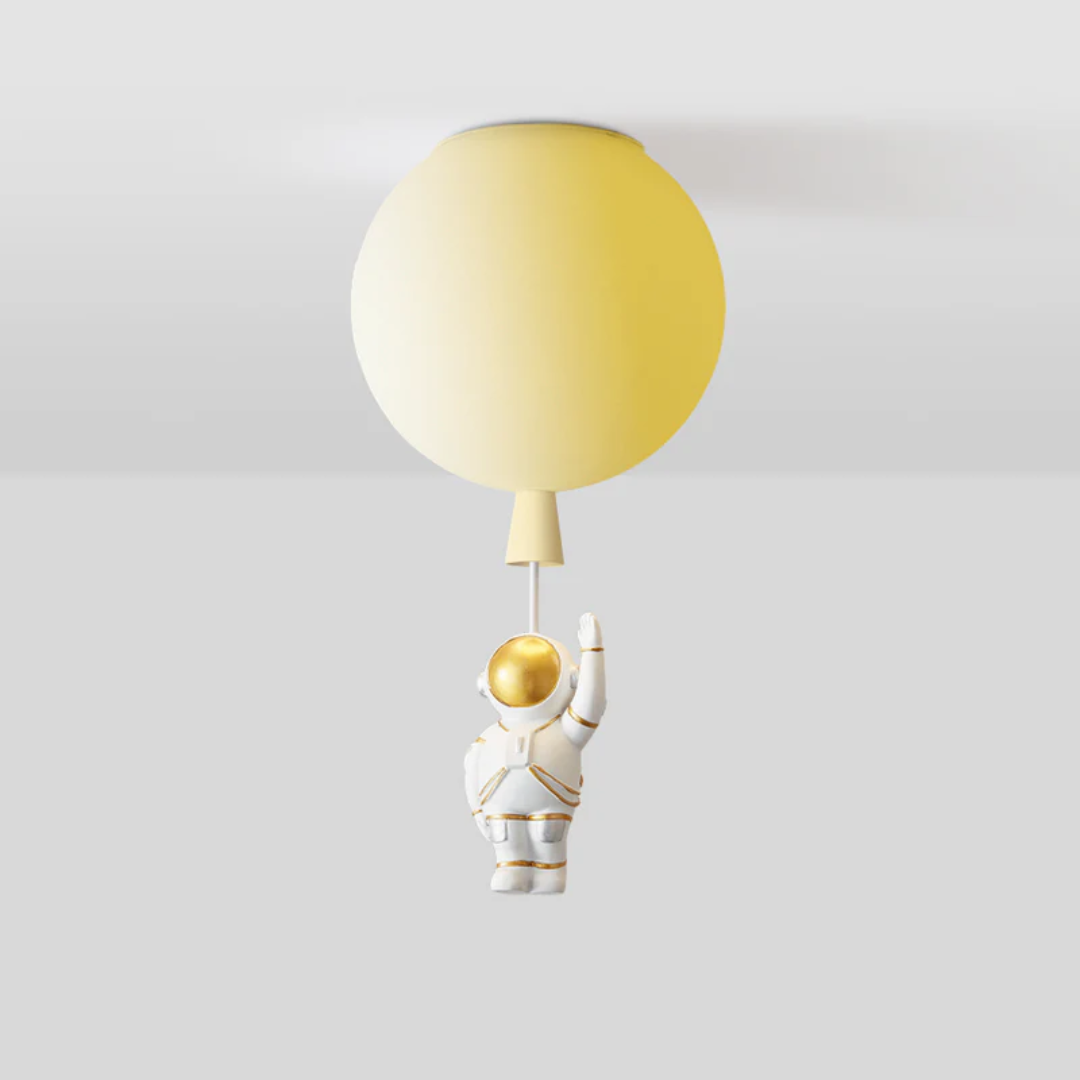 BowLift | Trendy Moon/Astronaut Children's Room LED Ceiling Light - CosmoGlow