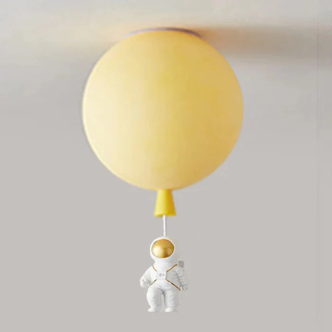 BowLift | Trendy Moon/Astronaut Children's Room LED Ceiling Light - CosmoGlow
