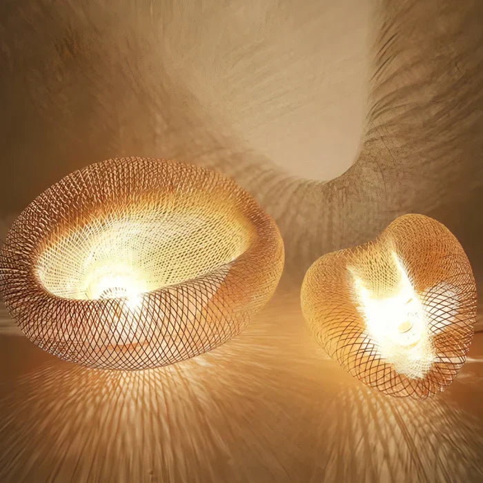 BowLift | Trendy Rattan Pendant Light - NaturGlow
