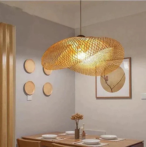 BowLift | Trendy Rattan Pendant Light - NaturGlow
