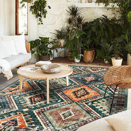 BowLift | Area Rug Tribal Polyester Washable Non Slip