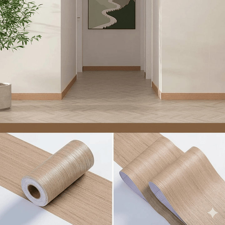 BowLift | CasaForm Premium Skirting Trim | Durable PVC wood grain wall base stickers for modern decoration