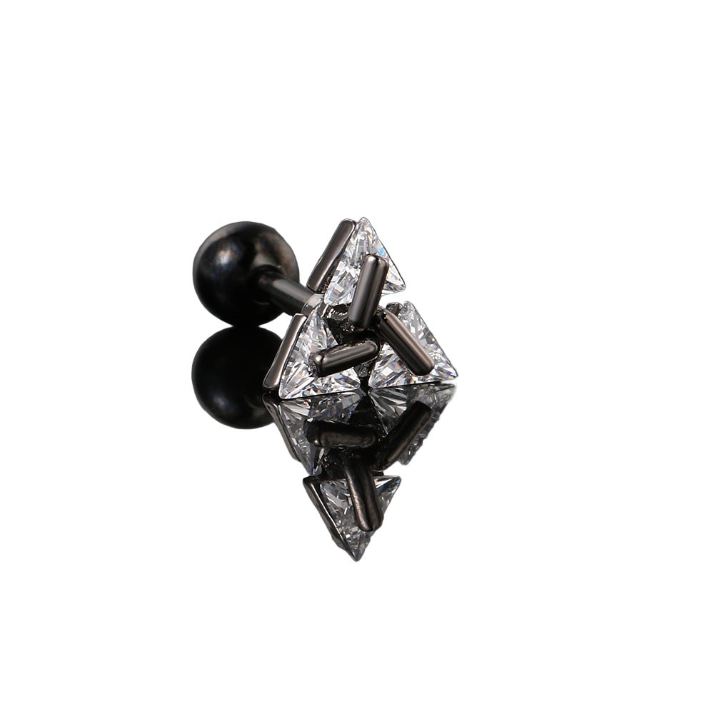 BowLift | TRISILVER – Triangle Earrings with Push-Back Closure, Lightweight and Modern Design