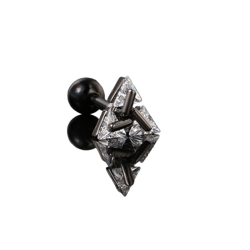 BowLift | TRISILVER – Triangle Earrings with Push-Back Closure, Lightweight and Modern Design