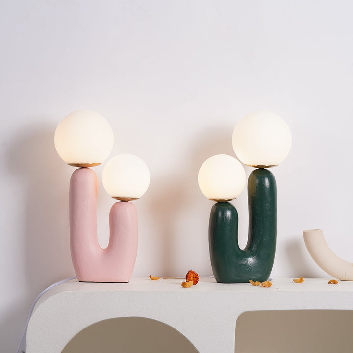 BowLift | Contemporary Style Table Lamp with Natural Accent