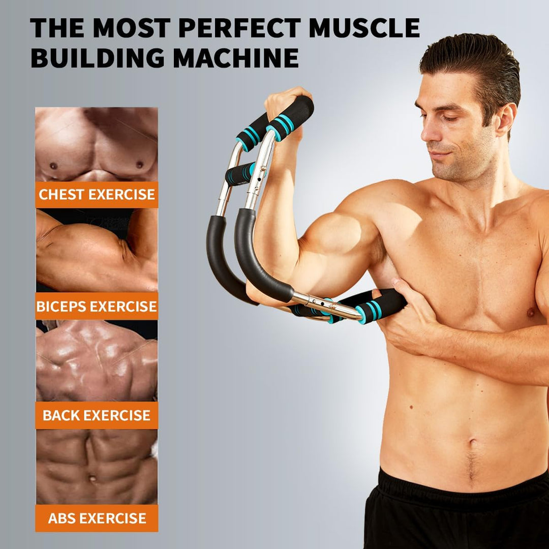 BowLift | TwisterFlex Adjustable Power Twister – Strengthen Forearms, Triceps & Chest – Durable, Portable Strength Training Bar – Adjustable Resistance
