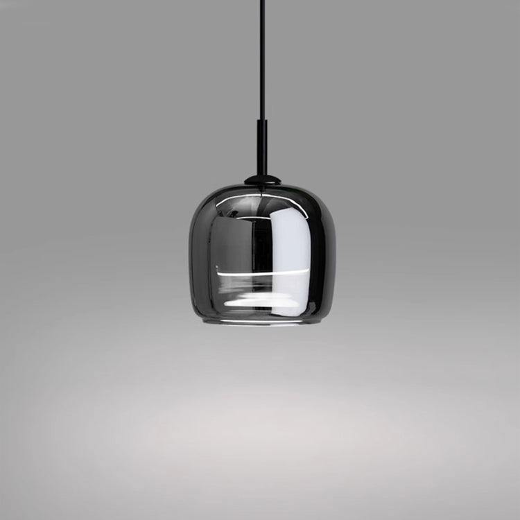 BowLift | MidnightShine Lamp - Modern Black Glass Design Pendant Light