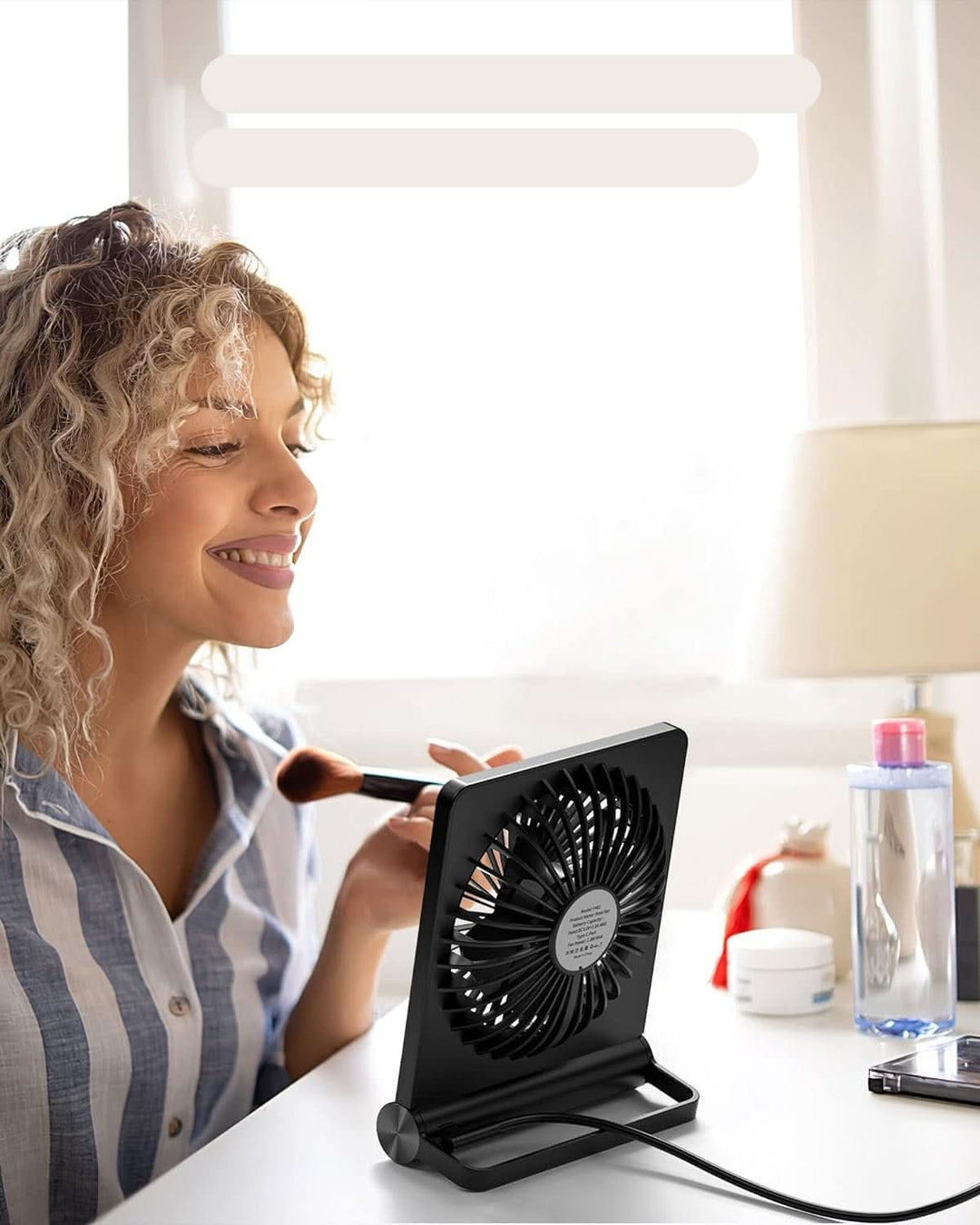 BowLift | Quiet Compact Desk Fan for Home Office
